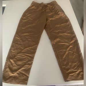 H&M Camel brown pants elastic waist Size XS